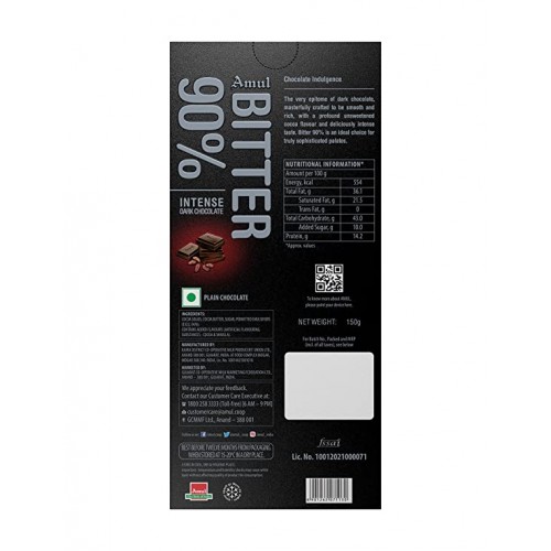 Amul  90% Bitter Dark Chocolate