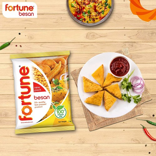 Fortune Chana Besan, Made from 100% Chana Dal 100% Taste, 1kg